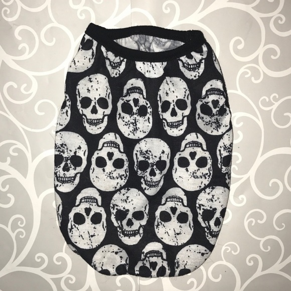 New skull pet dog shirt clothes - Picture 1 of 1